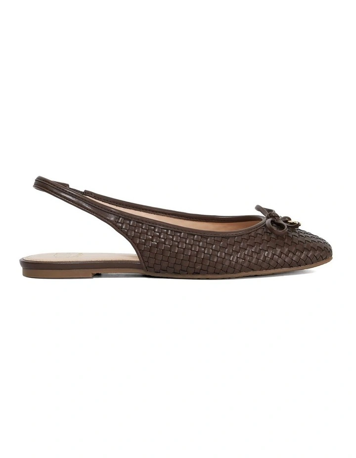Harrias Slingback Flat in Brown image 1