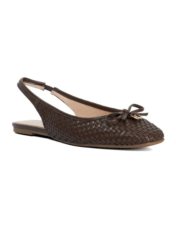 Harrias Slingback Flat in Brown image 2