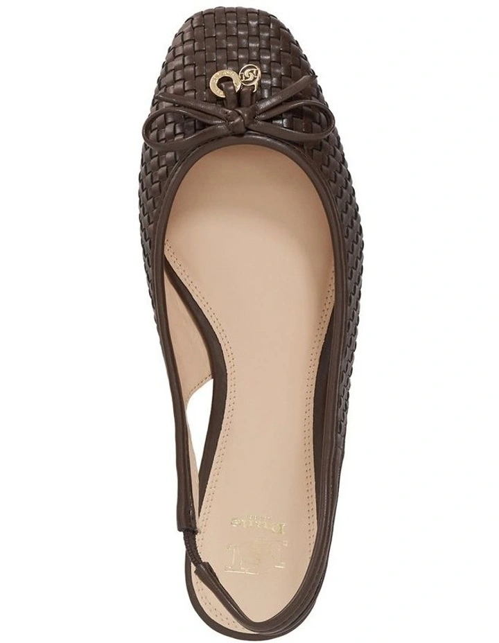 Harrias Slingback Flat in Brown image 3