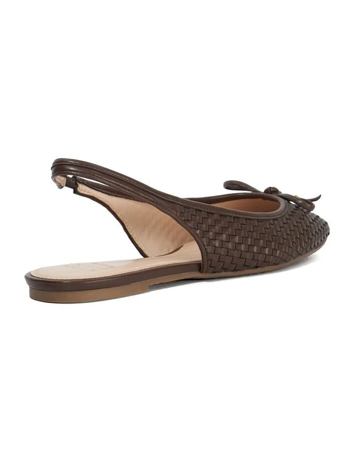 Harrias Slingback Flat in Brown image 4