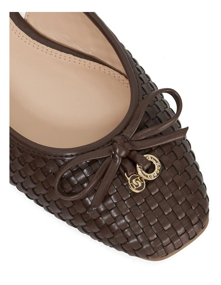 Harrias Slingback Flat in Brown image 5