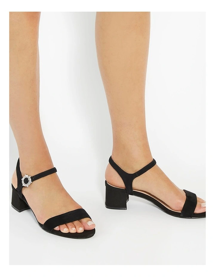 Measure Low Block Heel in Black image 2