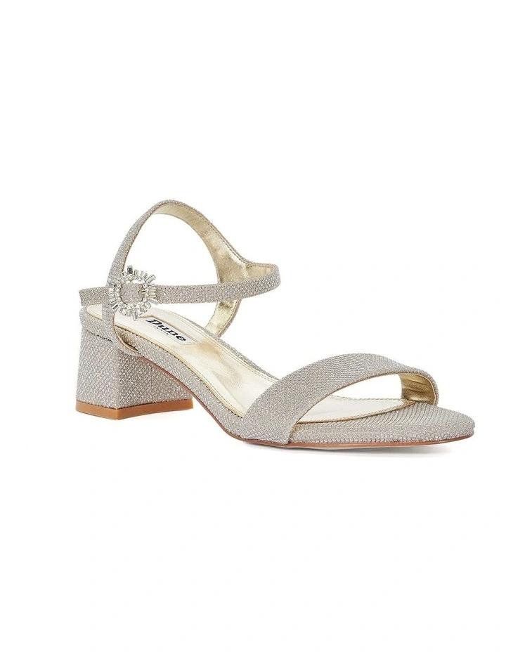 Measure Low Block Heel In Gold image 3