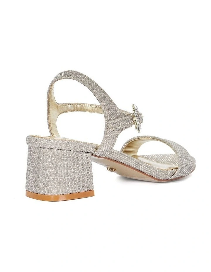 Measure Low Block Heel In Gold image 5