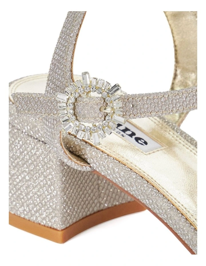 Measure Low Block Heel In Gold image 6