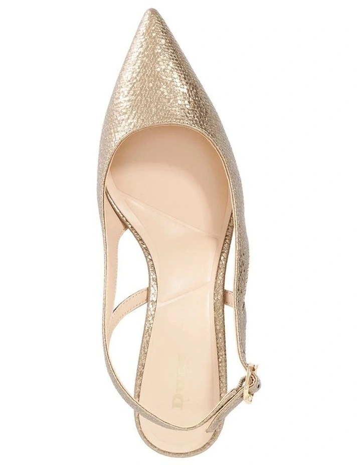 Cyan Slingback Heel in Gold image 3