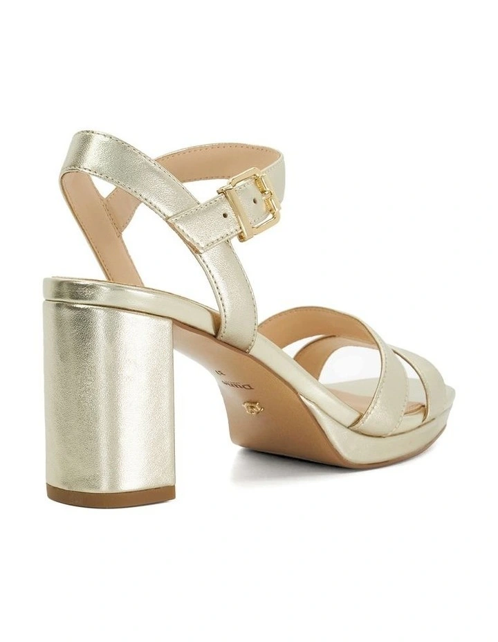 Manifesting Heeled Sandal In Gold image 4