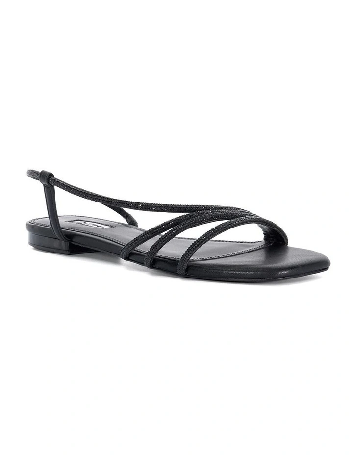 Natalia Flat Sandal in Black image 2