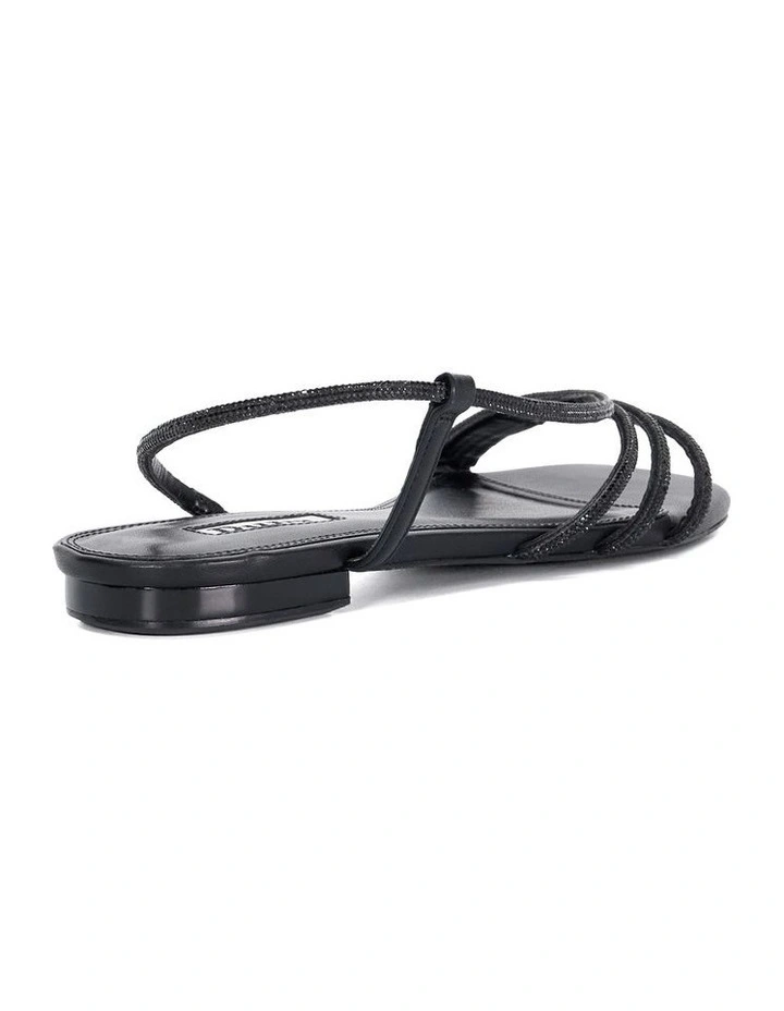 Natalia Flat Sandal in Black image 4