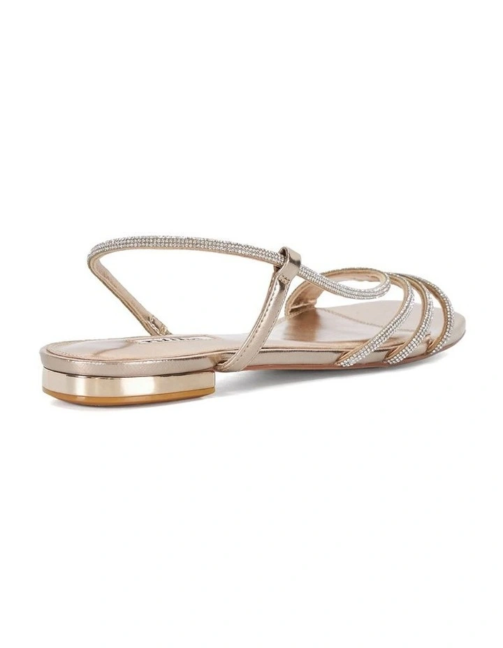 Natalia Flat Sandal in Gold image 4
