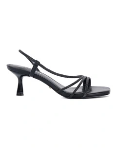 Matilda Heeled Sandal in Black