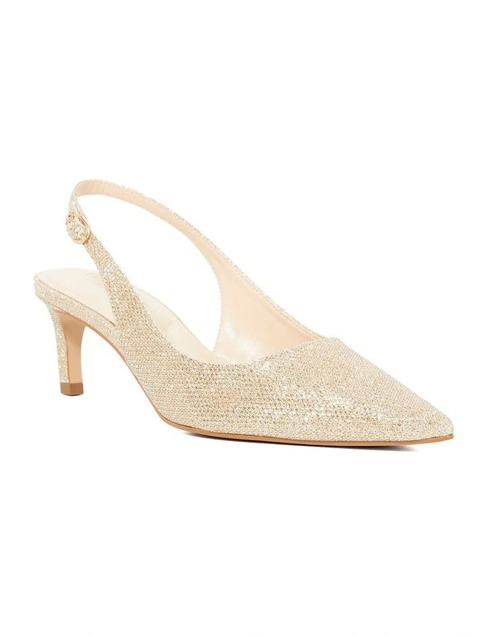 Slingback Pump in Gold image 2