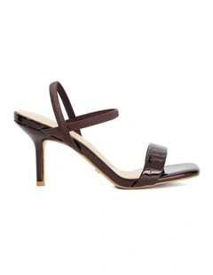 Methodical Heeled Sandal in Burgundy