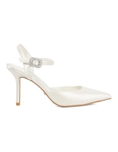 Celebrant Open Court Shoes in Ivory