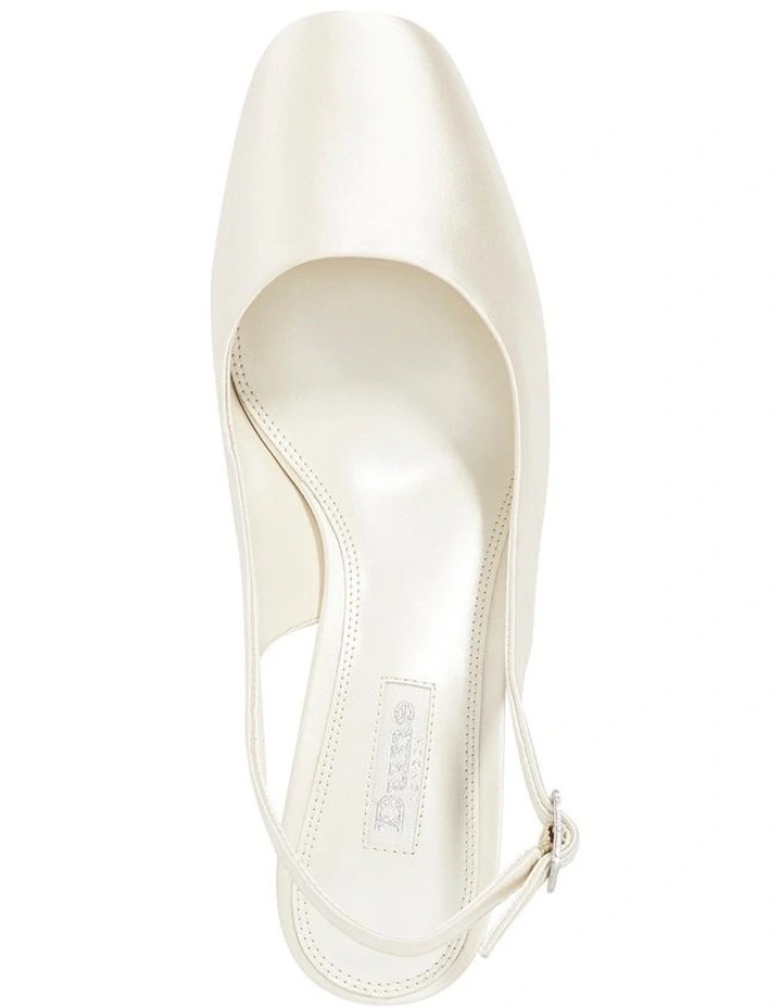 Choir Jeweled Heel Open Court in Ivory image 3