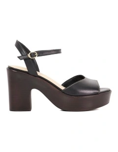 Johanna Platform Sandal in Black