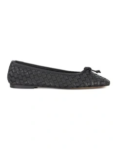 Heat Woven Ballet Flat in Black