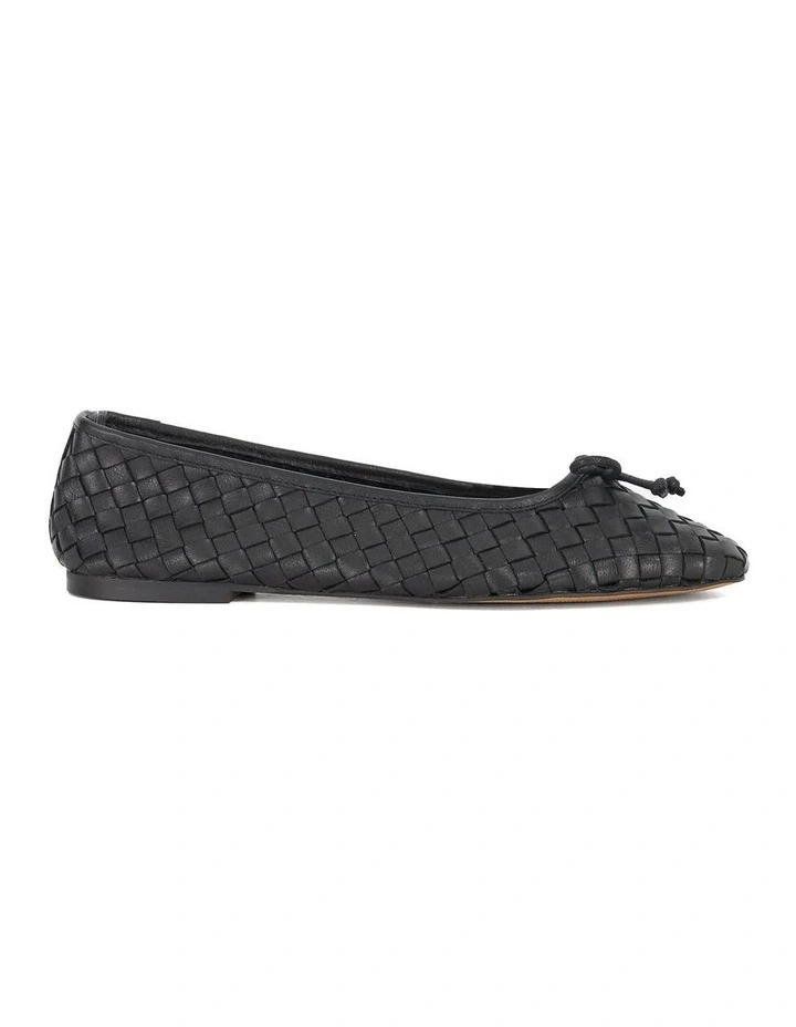 Heat Woven Ballet Flat in Black image 1
