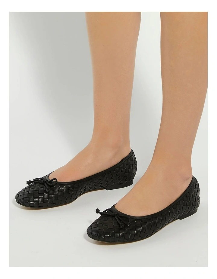 Heat Woven Ballet Flat in Black image 2