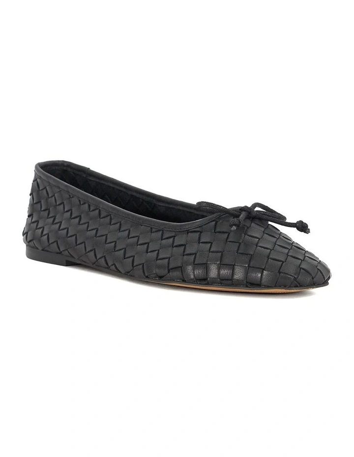 Heat Woven Ballet Flat in Black image 3