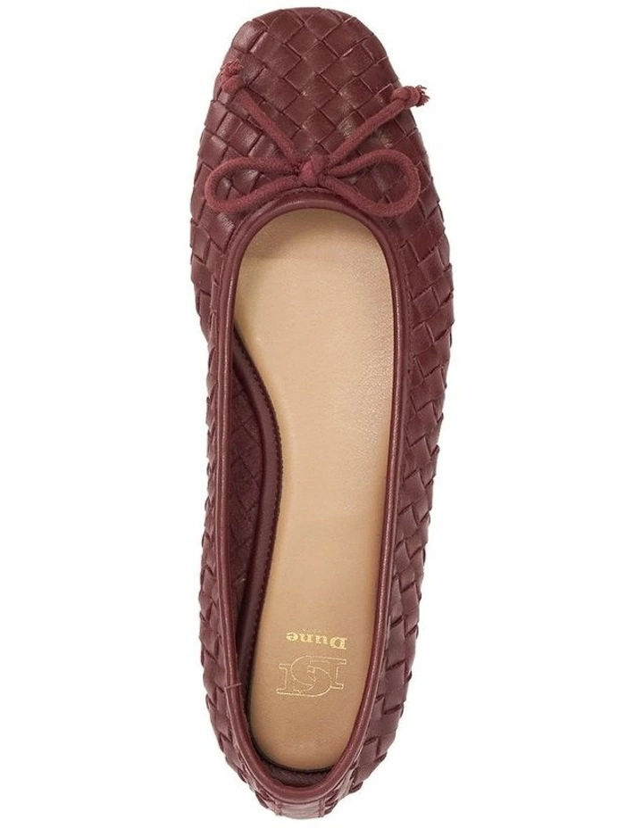 Heat Woven Ballet Flat in Burgundy image 4