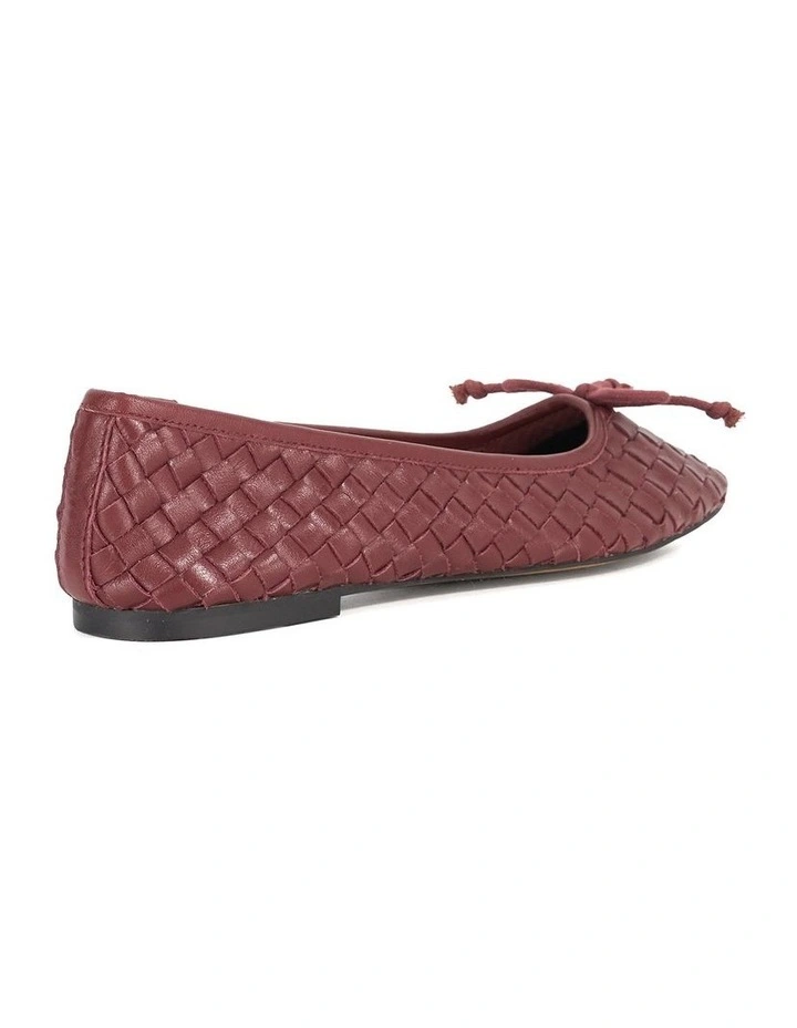 Heat Woven Ballet Flat in Burgundy image 5