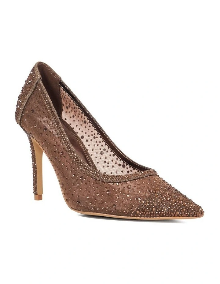 Asteria Mesh Court Shoe in Dark Brown image 2