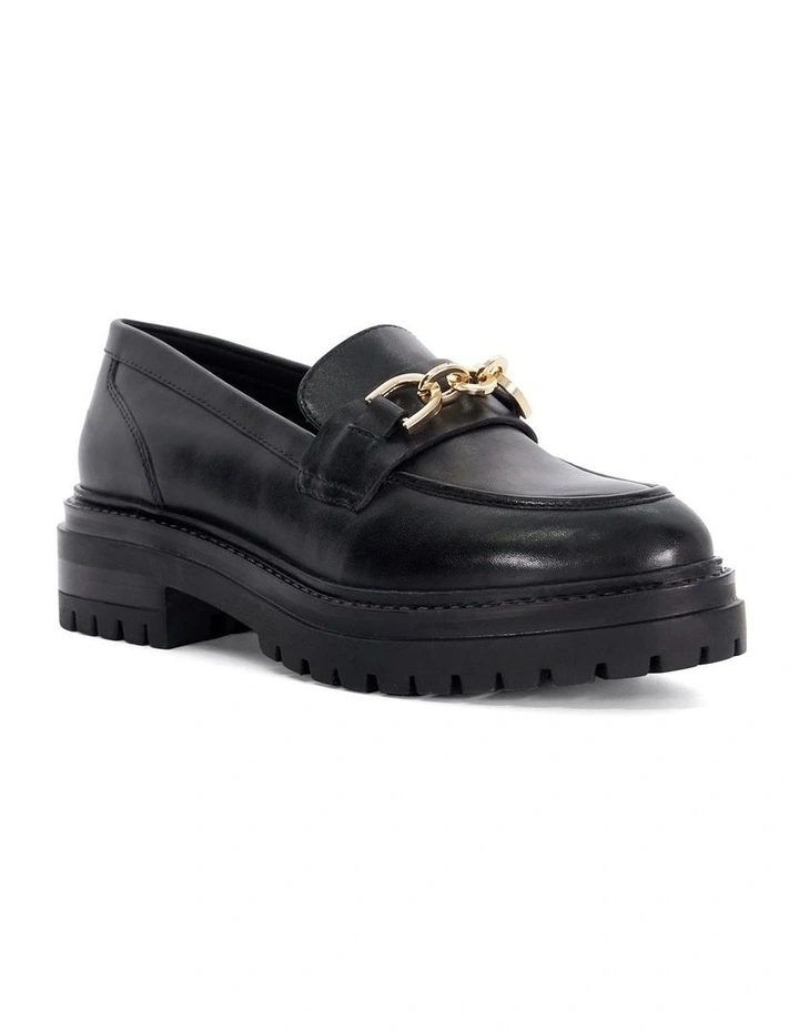 Gemmas Chain Trim Loafer in Black image 2