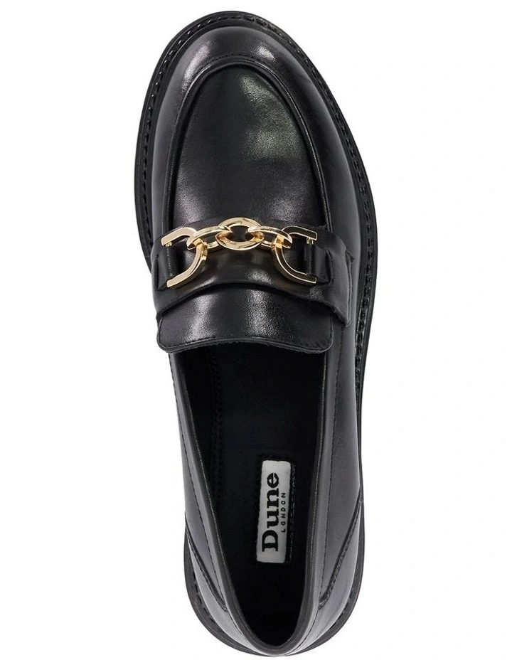 Gemmas Chain Trim Loafer in Black image 3