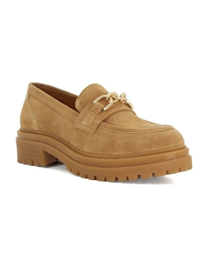 Gemmas Chain Trim Loafer in Camel image 2
