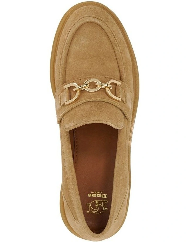 Gemmas Chain Trim Loafer in Camel image 3