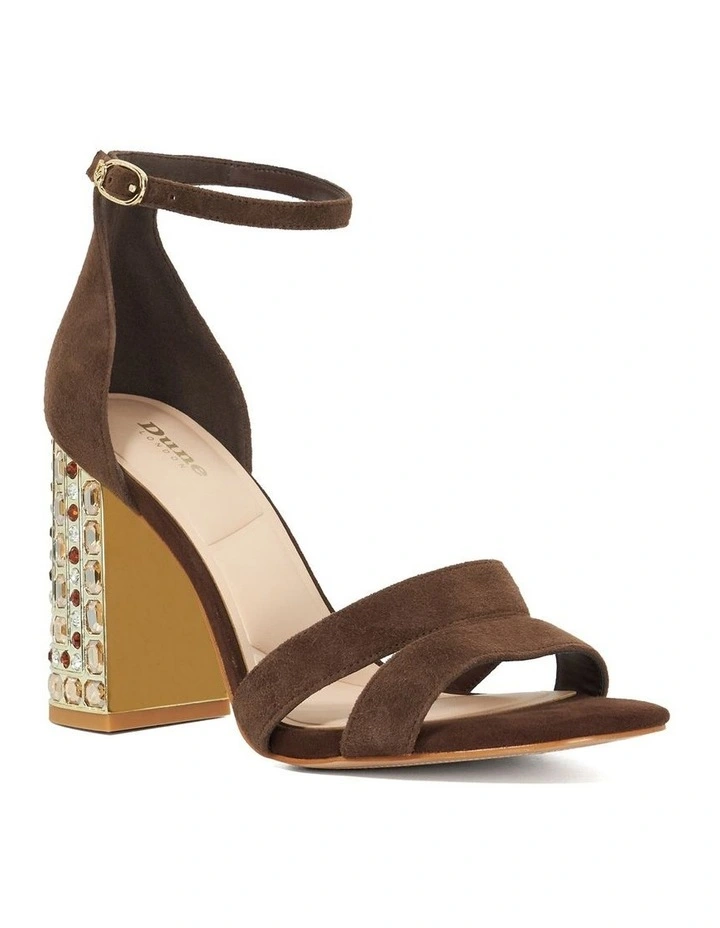 Majestical Jewel Heeled Sandal in Brown image 3