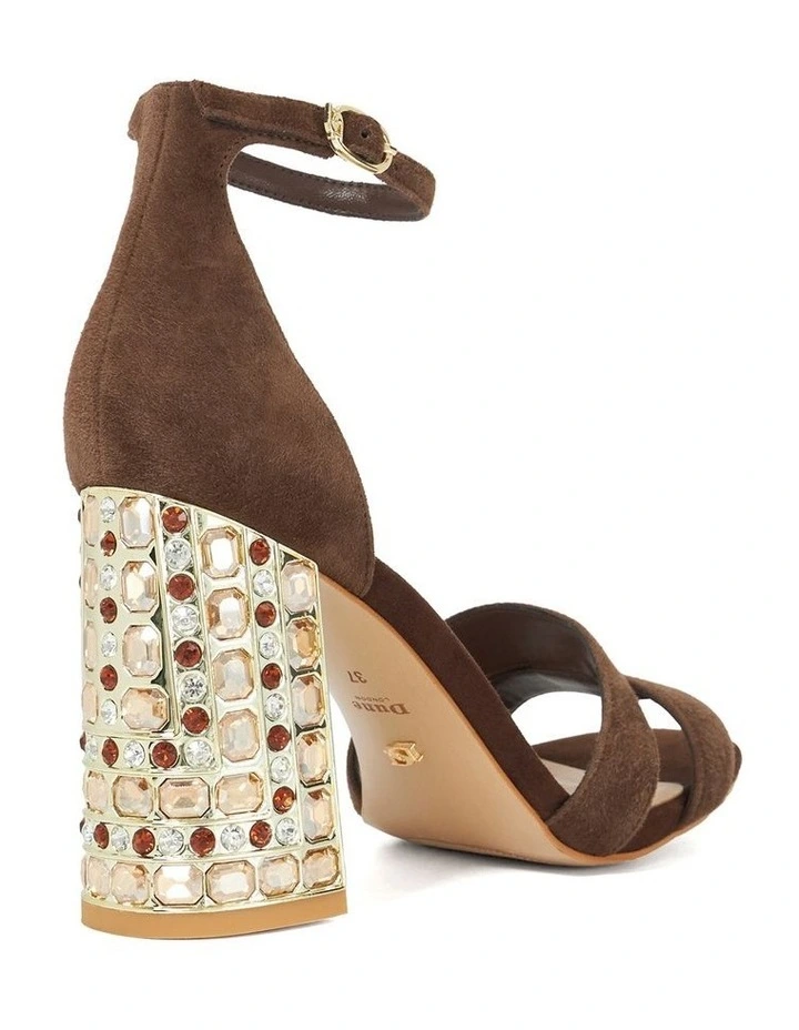 Majestical Jewel Heeled Sandal in Brown image 5