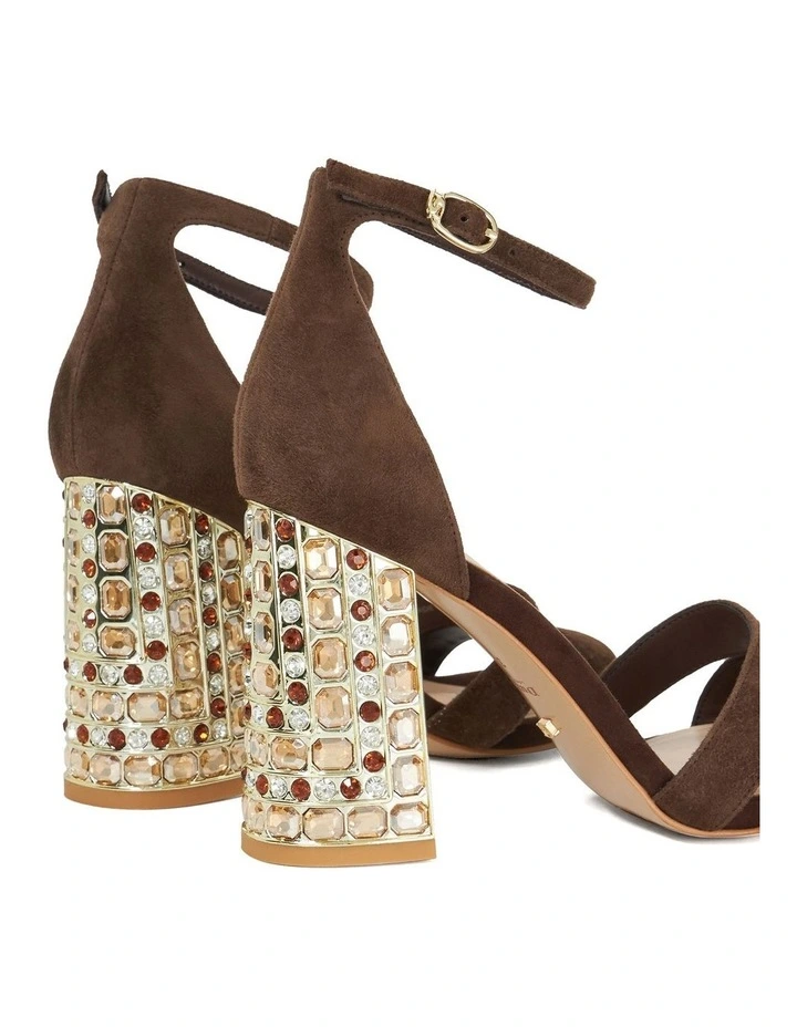Majestical Jewel Heeled Sandal in Brown image 6