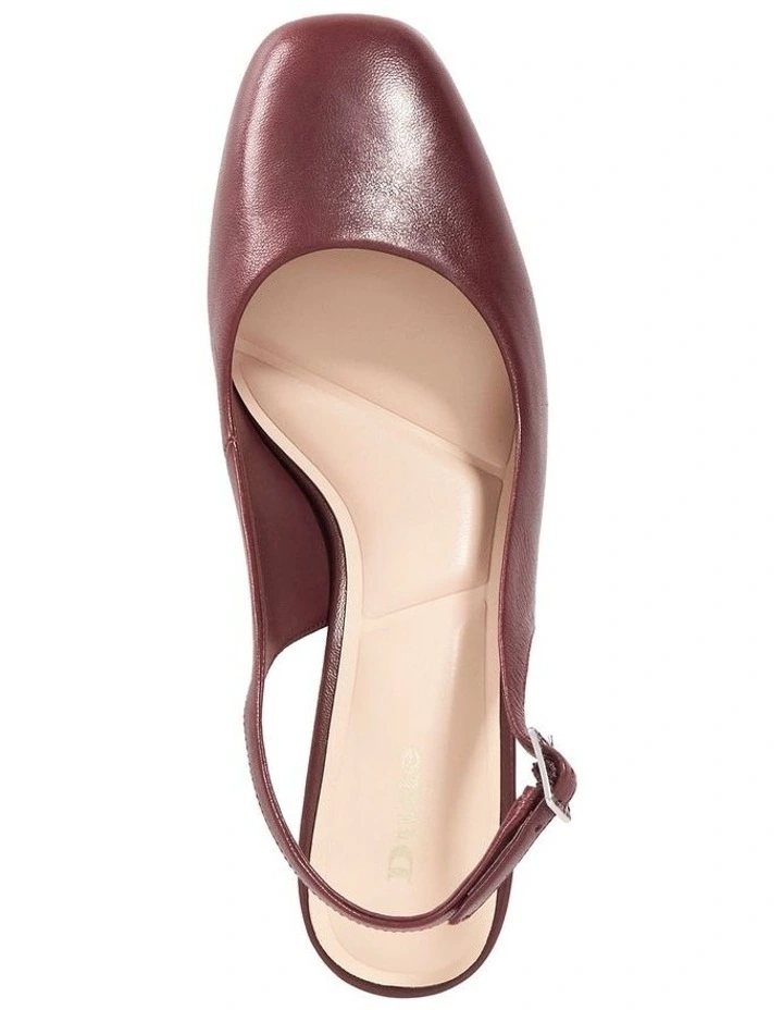 Catharine Jeweled Heel Slingback Pump in Burgundy image 3