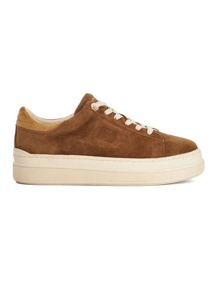 Eden Flatform Sneaker in Dark Tan image 1
