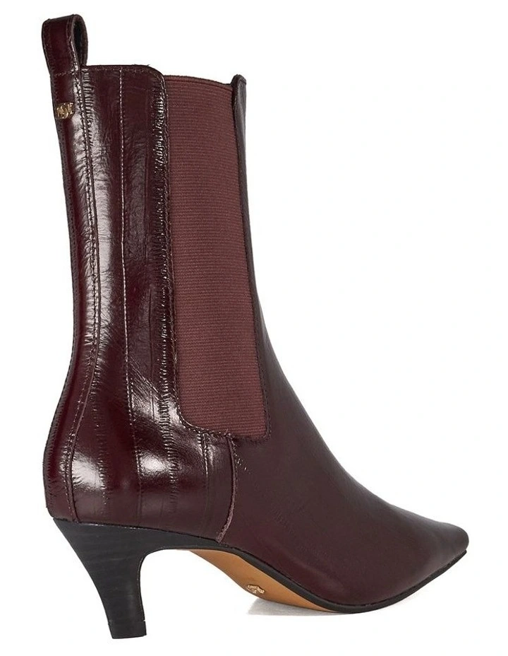 Odele Angle Heel Boot In Red image 5