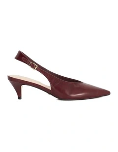 Connect High Cut Slingback in Burgundy