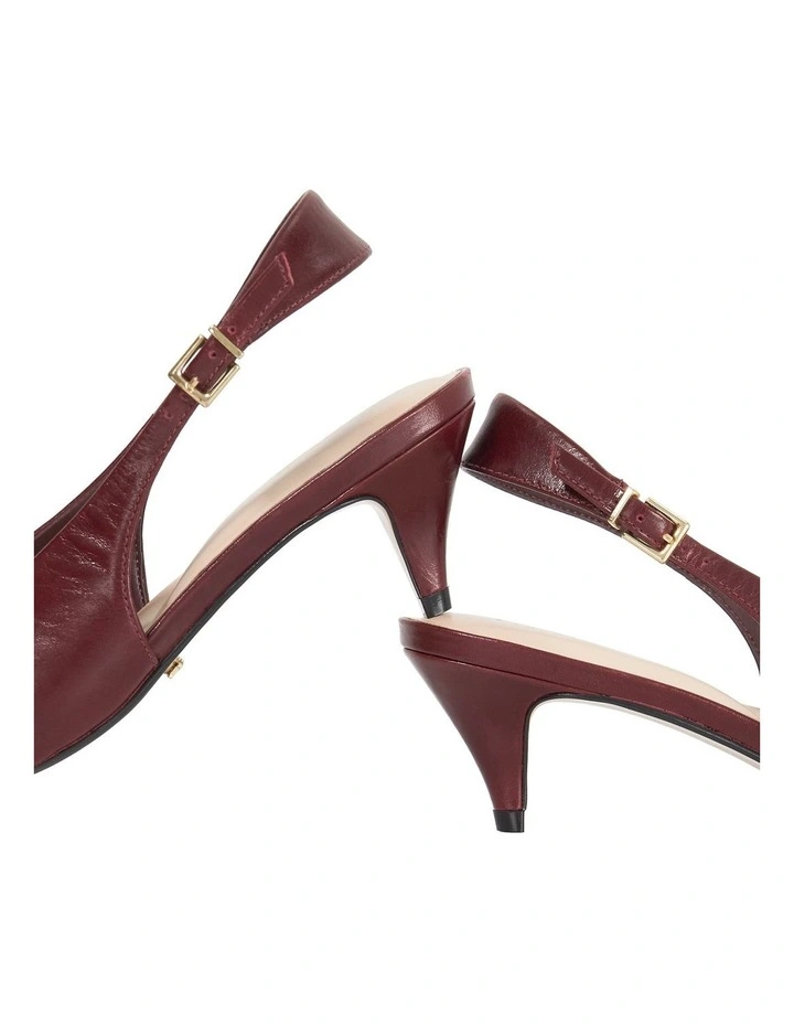 Connect High Cut Slingback in Burgundy image 5