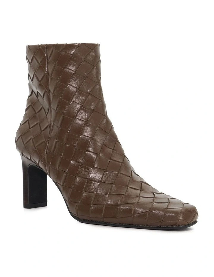 Occur Weaved Ankle Boot In Chocolate image 2