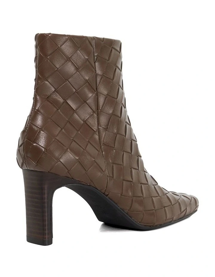 Occur Weaved Ankle Boot In Chocolate image 4