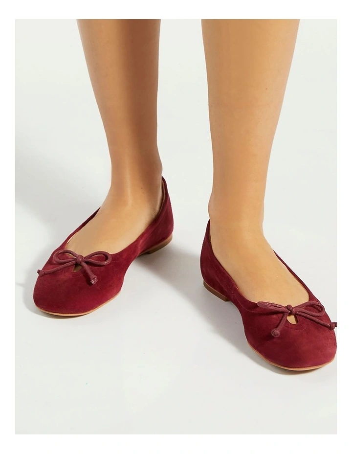 Hilife Ballet Flat in Burgundy image 2