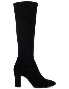 Simple Knee High Boot in Black