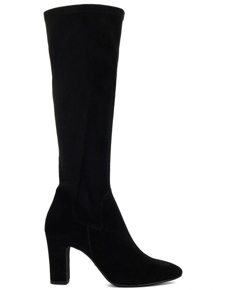 Simple Knee High Boot in Black image 1