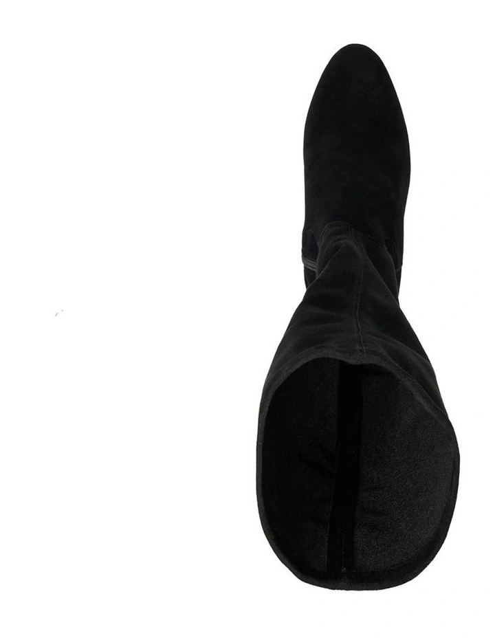 Simple Knee High Boot in Black image 4