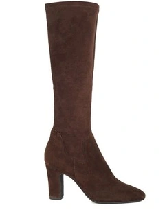 Simple Knee High Boot in Brown