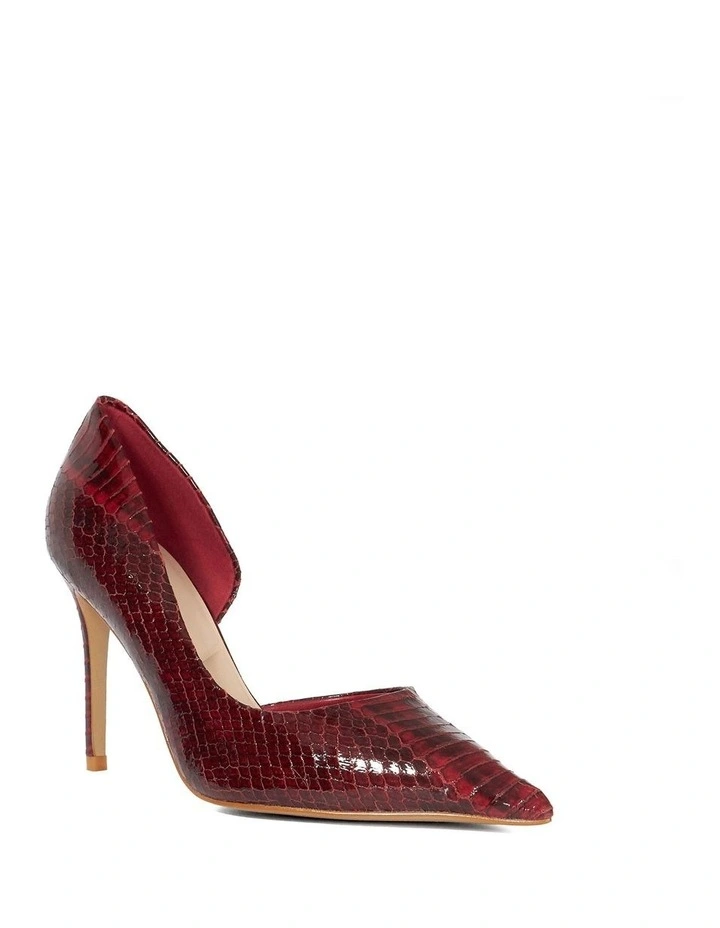 Caden Two Part Court Pump in Red image 2