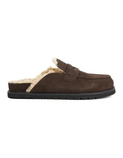 Goldy Shearling Open Back In Brown