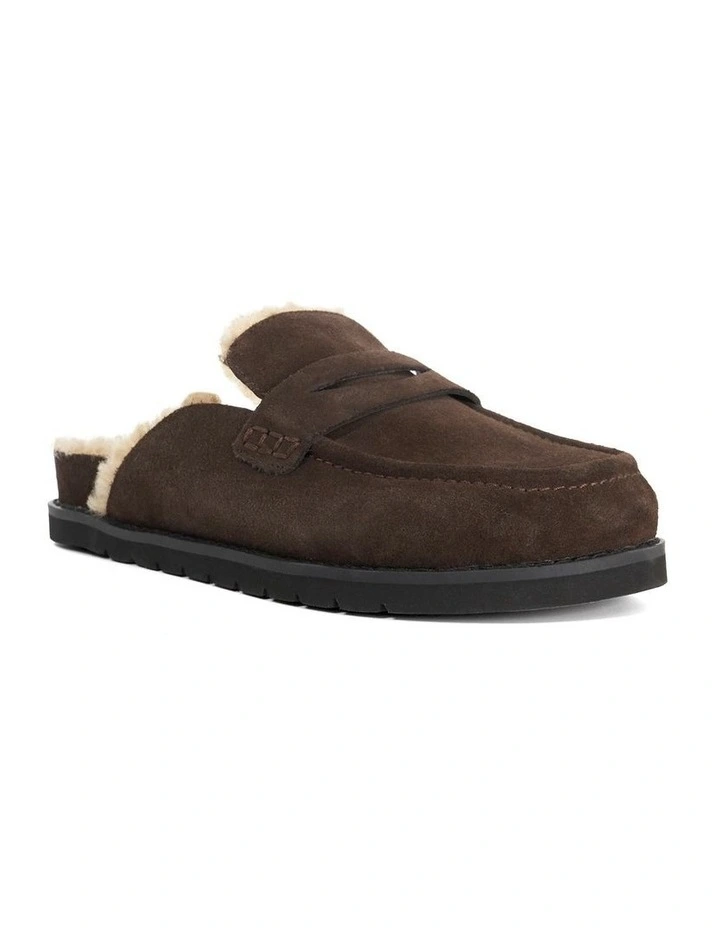 Goldy Shearling Open Back In Brown image 3