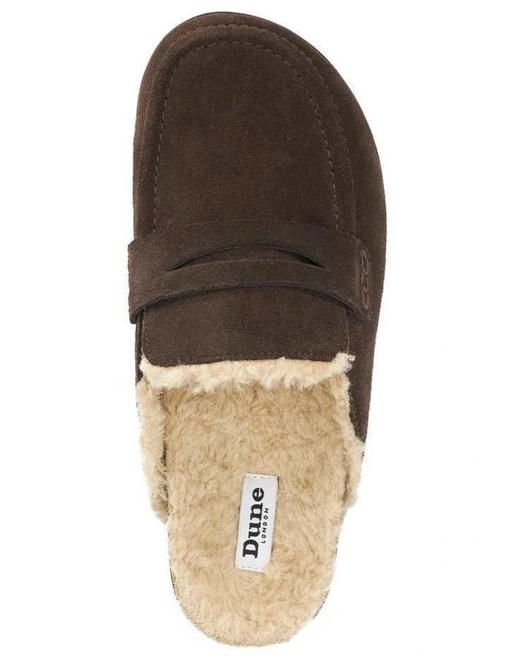Goldy Shearling Open Back In Brown image 4